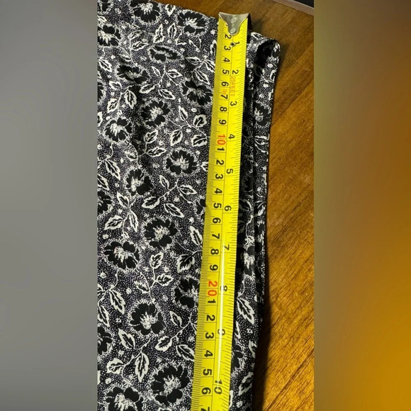 Rebecca Taylor Black White Floral Silk Cap Sleeve Short Dress Tie Waist Size 6 - Picture 5 of 8